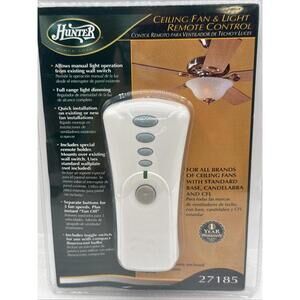 Hunter Universal Ceiling Fan & Light Remote Control White 27185 NEW SEALED